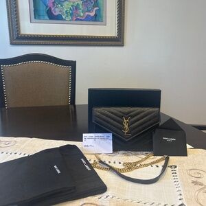 YSL Black Cassandre Chain Purse